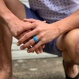 BOTTHMS Turquoise Active Silicone Ring - Men's Workout Ring